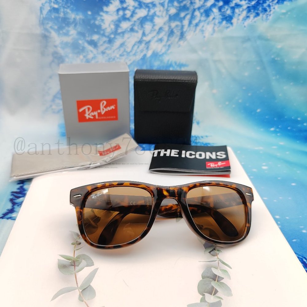 Ray-Ban 4105 fold Sunglasses brown Lens Glasses 50mm